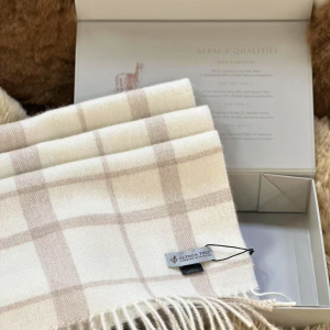 Alpaca Field Eco Plaid Scarf 2