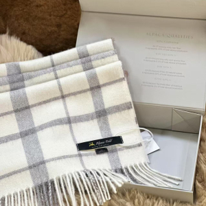 Alpaca Field Eco Plaid Scarf 1